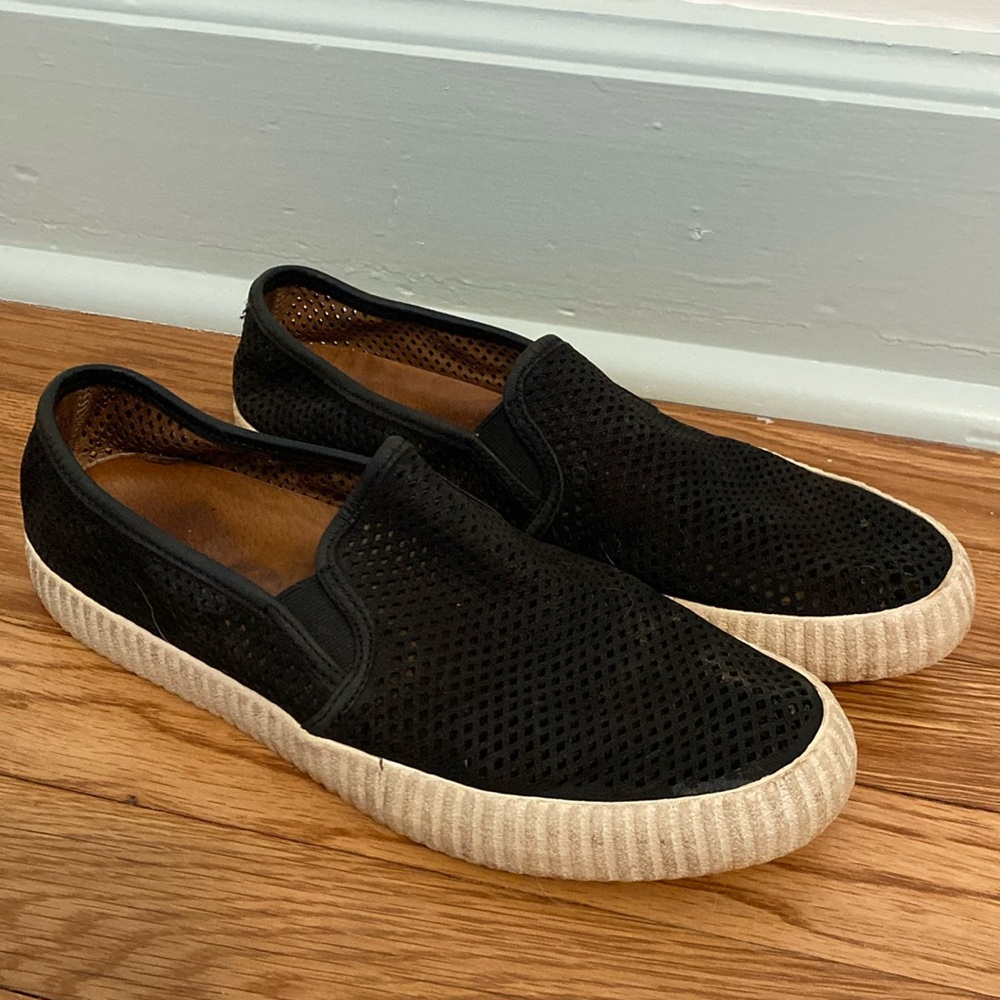 Frye leather slip on sneakers